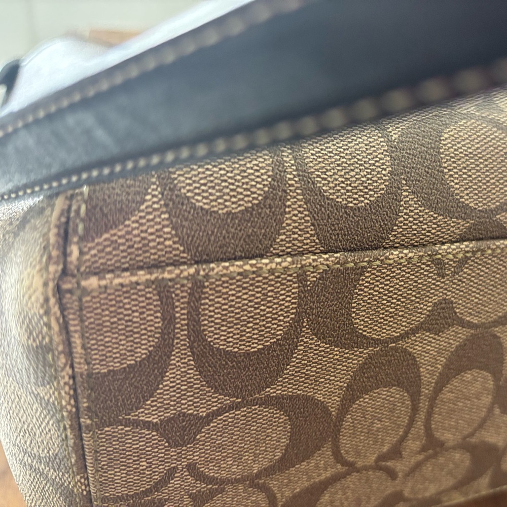 Coach Brown Signature Tote Bag - Picture 5 of 9